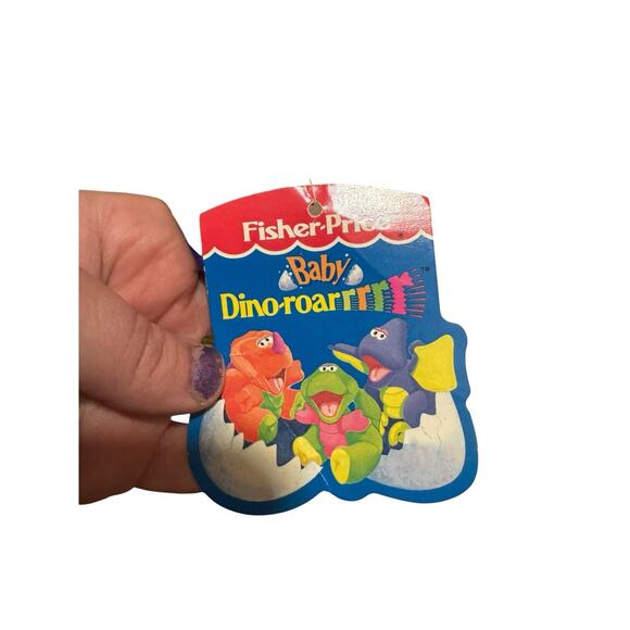 Fisher Price Baby Dino-Roar 1992 Plush Dinosaur Pterodactyl Puffalump Hatchling - Picture 5 of 8